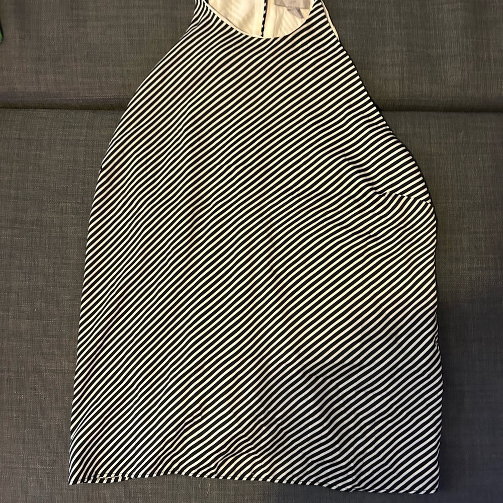 H&M Black and White Striped Halter Tank